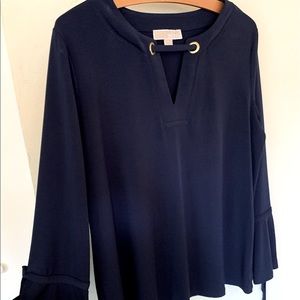 Micheal Kors dark navy soft stretch top.  Xl